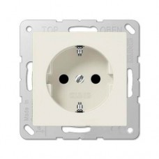 Розетка с заземлением Jung ECO profi. Цвет "Слоновая Кость" (арт. EP421)