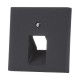 Накладка на однопортовую информационную розетку Jung ECO profi Цвет "Антрацит" (A569-1PLUAAN)