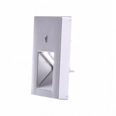 Накладка на двухпортовую информационную розетку Jung ECO profi Цвет "Алюминий" (арт. A569-2BFPLUAAL)