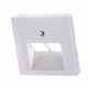 Накладка на двухпортовую информационную розетку Jung ECO profi. Цвет "Белый" (A569-2BFPLUAWW)