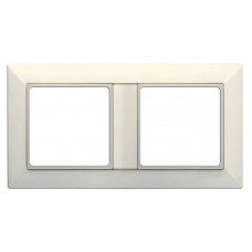 Рамка двухместная Jung ECO profi. Цвет "Слоновая Кость" (арт. EP482)