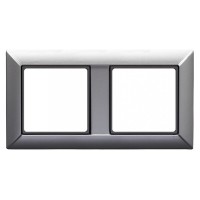 Рамка двухместная Jung ECO profi. Цвет "Алюминий" (EP482AL)