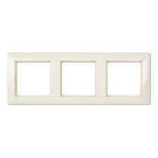 Рамка трехместная Jung ECO profi. Цвет "Слоновая Кость" (арт. EP483)