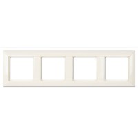 Рамка четырехместная Jung ECO profi. Цвет "Слоновая Кость" (EP484)