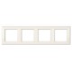 Рамка четырехместная Jung ECO profi. Цвет "Слоновая Кость" (EP484)