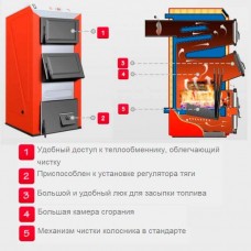 Твердопаливний котел Kolton Unix-13, 14 кВт Твердопаливний котел Kolton Unix-13, 14 кВт