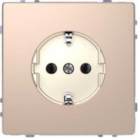 Розетка D-Life с заземлением без шторок шампань (MTN2301-6051)