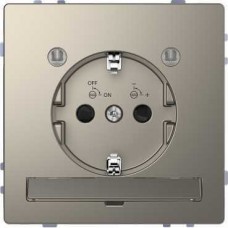 MTN2304-6050 Розетка с з/к и LED модулем Merten D-Life "Никель"