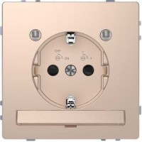 MTN2304-6051 Розетка с з/к и LED модулем Merten D-Life "Шампань"