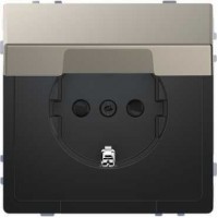 MTN2310-6050 Розетка з/к и крышкой Merten D-Life "Никель"