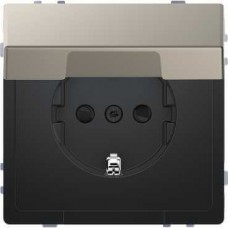 Розетка з/к та кришкою Merten D-Life. Колір Нікель