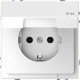 MTN2314-6035 Розетка з/к и крышкой IP44 Merten D-Life "Белый лотос"