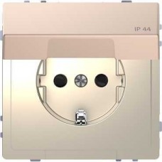 MTN2314-6051 Розетка з/к и крышкой IP44 Merten D-Life "Шампань"
