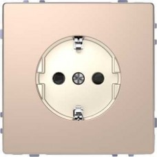 MTN2400-6051 Розетка з/к со штороками, винтовой зажим Merten D-Life "Шампань"