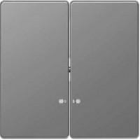 Клавіша подвійна з LED-індикацією Merten D-Life. Колір Нержавіюча сталь