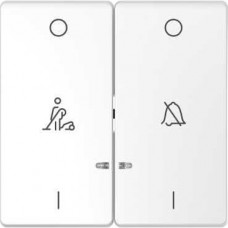 MTN3429-6035 Клавиша двойная LED с символами "звонок" и "горничная" Merten D-Life "Белый Лотос"