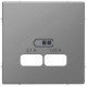 MTN4367-6036 Накладка для USB-розетки Merten D-Life "Нержавеющая Сталь"