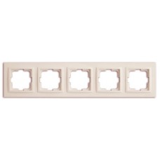 Рамка п'ятірна серії Despina (Mono Electric) Слонова кістка