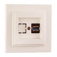 Розетка USB серії Despina (Mono Electric) Слонова кістка