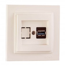 ⚡Розетка USB серии Despina (Mono Electric) Слоновая кость