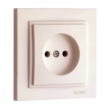 ⚡Розетка без заземления 10А серии Despina (Mono Electric) Слоновая кость