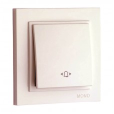 ⚡Кнопка звонка 10А серии Despina (Mono Electric) Слоновая кость