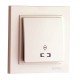 ⚡Выключатель одноклавишный проходной с подсветкой 10А серии Despina (Mono Electric) Слоновая кость
