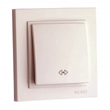 Прохідний перемикач проміжний 10А серії Despina (Mono Electric) Слонова кістка