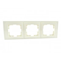 ⚡Рамка тройная серии Despina (Mono Electric) Кремовая