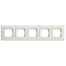 ⚡Рамка пятерная серии Despina (Mono Electric) Белая