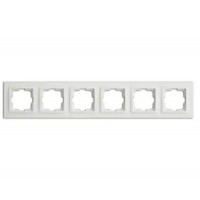 ⚡Рамка шестиместная серии Despina (Mono Electric) Белая