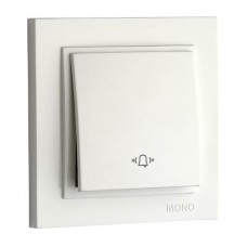 ⚡Кнопка звонка 10А серии Despina (Mono Electric) Белый