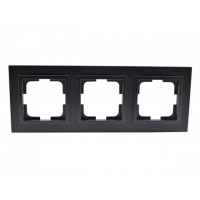 ⚡Рамка трехместная серии Despina (Mono Electric). Цвет Графит