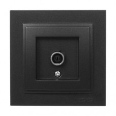 ⚡Розетка TV проходная с экраном (11 dB) серии Despina (Mono Electric). Цвет Графит