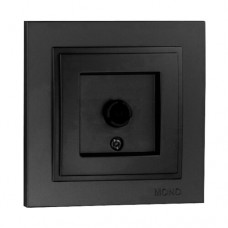 ⚡Розетка TV концевая с экраном (11 dB) серии Despina (Mono Electric). Цвет Графит