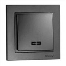 Вимикач одноклавішний з підсвічуванням серії Despina (Mono Electric). Колір Графіт