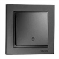⚡Выключатель одноклавишный проходной серии Despina (Mono Electric). Цвет Графит