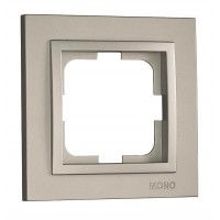 ⚡Рамка одноместная серии Despina (Mono Electric). Цвет Серебро