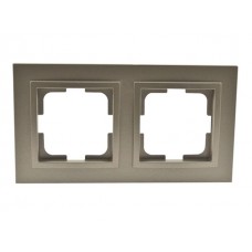 ⚡Рамка двухместная серии Despina (Mono Electric). Цвет Титан