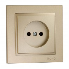 ⚡Розетка без заземления серии Despina (Mono Electric). Цвет Титан