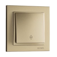 Вимикач одноклавішний прохідний серії Despina (Mono Electric). Колір Титан