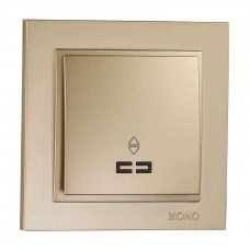 Вимикач одноклавішний прохідний з підсвіткою серії Despina (Mono Electric). Колір Титан