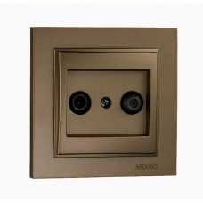 ⚡Розетка TV-Sat конечная (1 dB) серии Despina (Mono Electric). Цвет Бронза