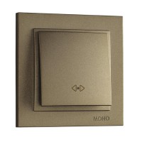 ⚡Переключатель проходной промежуточный серии Despina (Mono Electric). Цвет Бронза