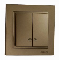 Кнопка управління жалюзі серії Despina (Mono Electric). Колір Бронза