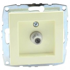 ⚡Механизм TV/SAT-розетки концевой серии Despina (Mono Electric) Крем с панелью