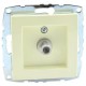 ⚡Механизм TV/SAT-розетки концевой серии Despina (Mono Electric) Крем с панелью