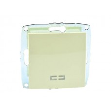 Механізм одноклавішного вимикача з підсвічуванням 10А серії Despina (Mono Electric) Кремовий з клавішею