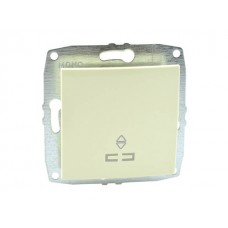 ⚡Механизм одноклавишного выключателя проходного с подсветкой 10А серии Despina (Mono Electric) Крем с клавишей