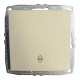 Механізм з клавішею прохідний перемикач серії Despina (Mono Electric) Кремовий